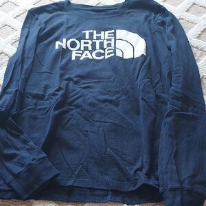 The North Face Navy Blue Long Sleeve Logo Shirt